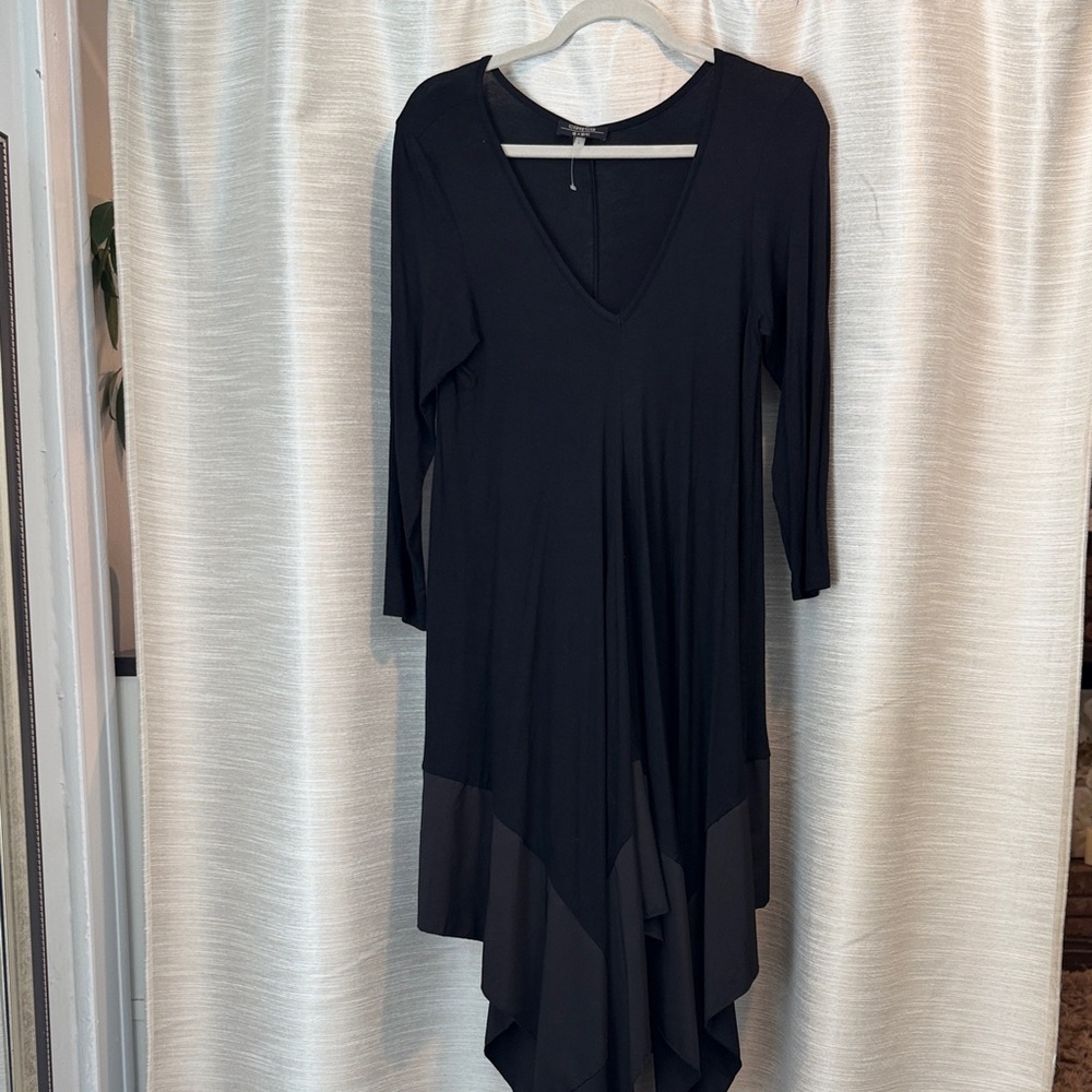 Elegant Asymmetrical Black Dress